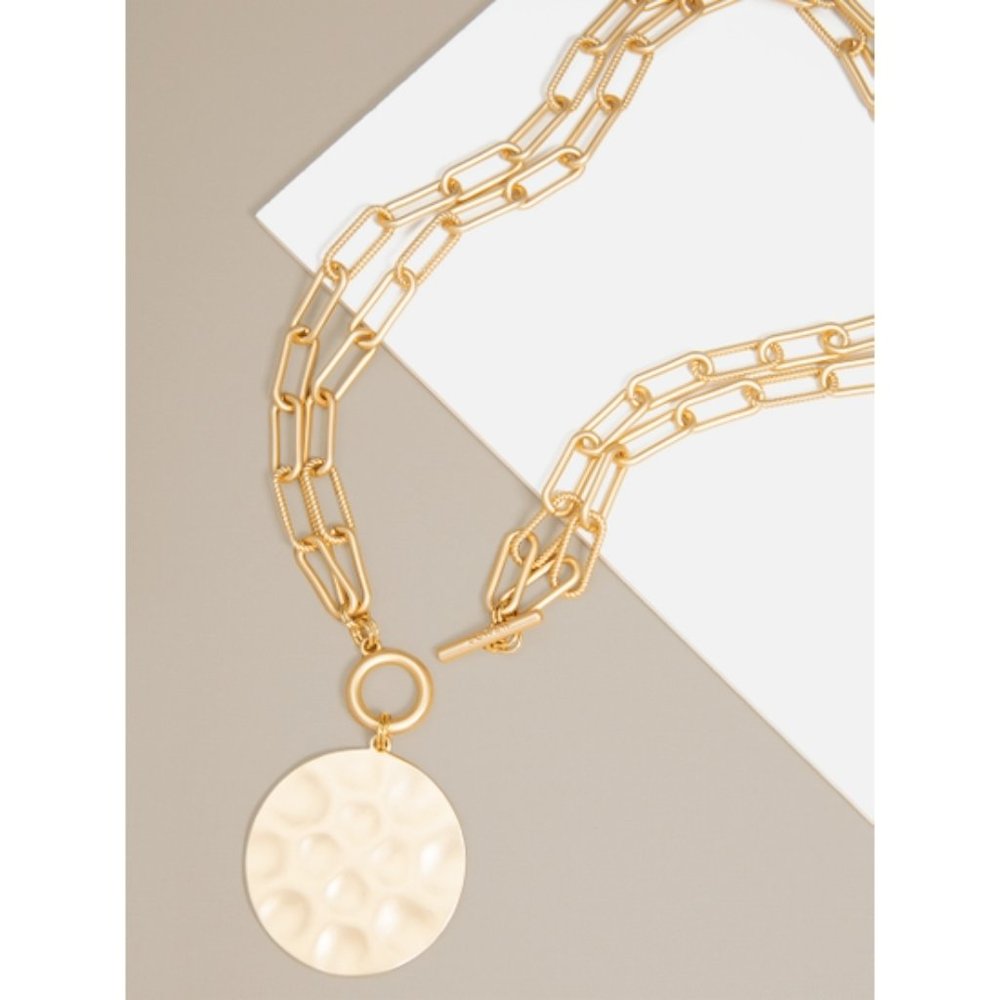 Double-Strand Gold Link Coin Necklace • Choose Silver or Gold!